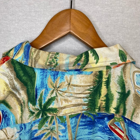 Vintage Tommy Hilfiger 1999 Surf Tropical Graphic Shirt Men’s Sz XL Multicolour - Picture 11 of 14